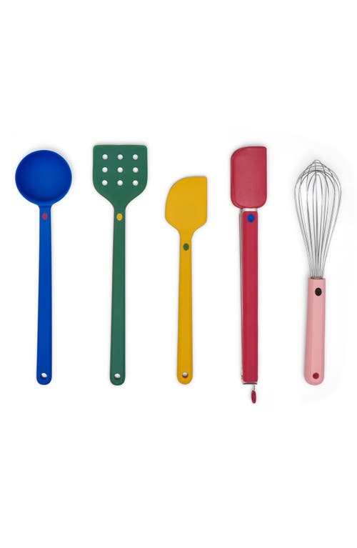 Great Jones Set Of 5 Silicone Utensils In Rainbow