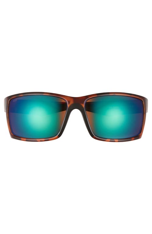 Costa Del Mar Reefton 65mm Polarized Sunglasses In Tortoise/green Mirror