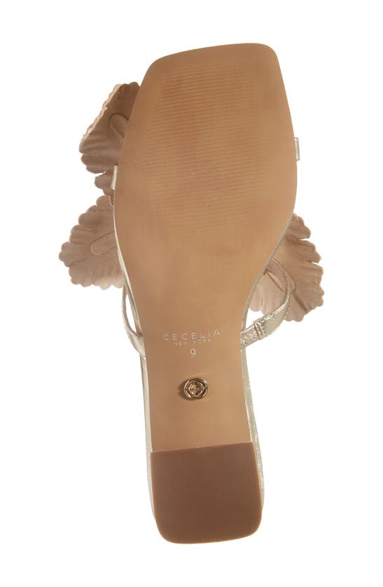 Shop Cecelia New York Happy Leather Sandal In Soft Gold