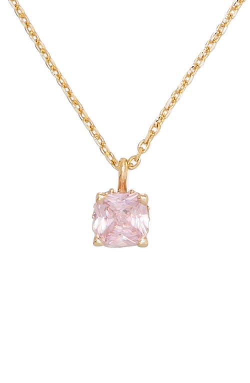 Kate Spade New York cushion cubic zirconia pendant necklace in Pink. at Nordstrom