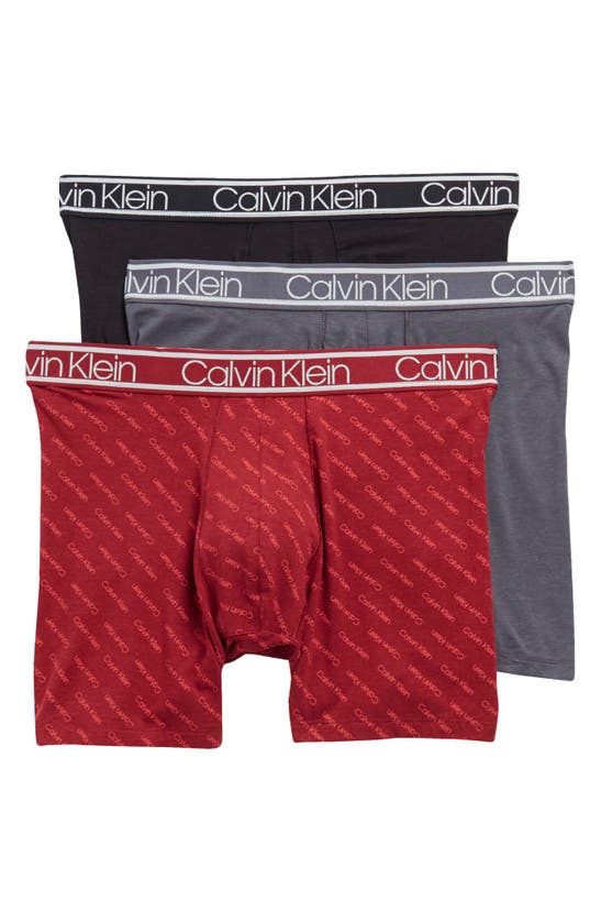 Calvin Klein Boxer Briefs In 600 Sleek Grey/