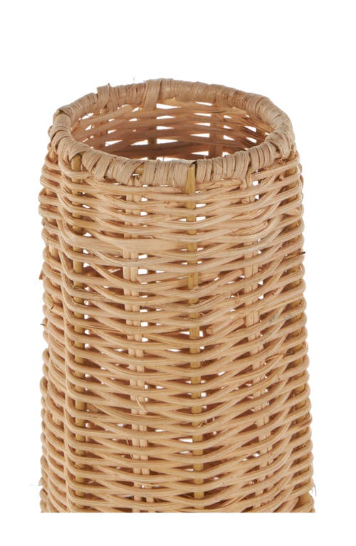 Ginger Birch Studio Rattan Vase In Brown