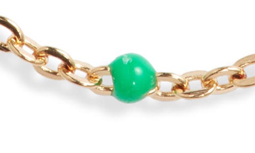 Set & Stones Kaz Bead Station Necklace In Gold/ Emerald