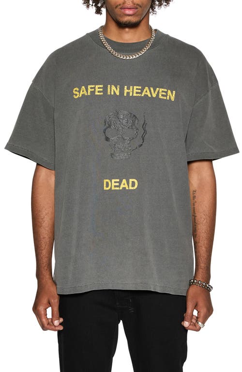 Ksubi Dead Ekcess Oversize Graphic T-shirt In Charcoal