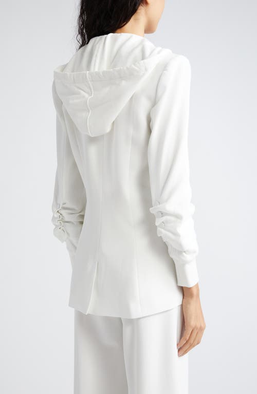 Cinq À Sept Hooded Khloe Jacket In Ivory/ivory