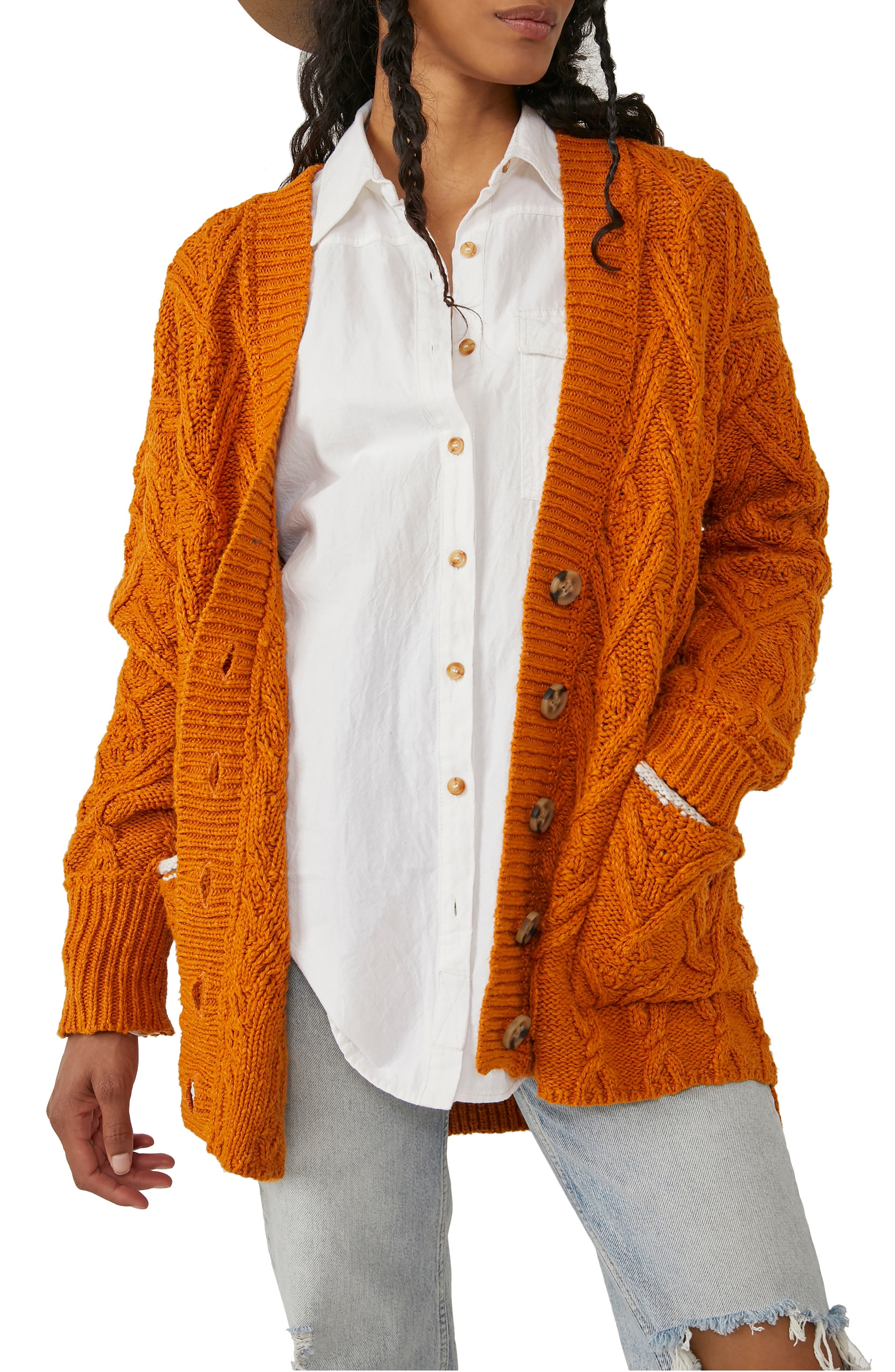 WOMEN FASHION Jumpers & Sweatshirts Cardigan Casual Kotoï cardigan Orange M discount 54% 