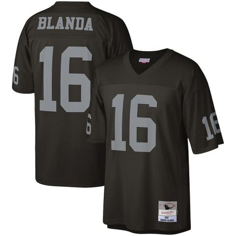 Mitchell and Ness Oakland Raiders 16 George Blanda Black Authentic Throwback  NFL Jersey