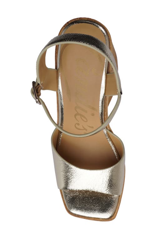 Shop Candies Candie's Zulina Water Resistant Wedge Platform Sandal In Gldlt