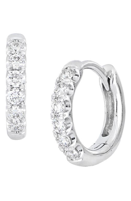Bony Levy Audrey Diamond Huggie Hoop Earrings In White Gold/diamond