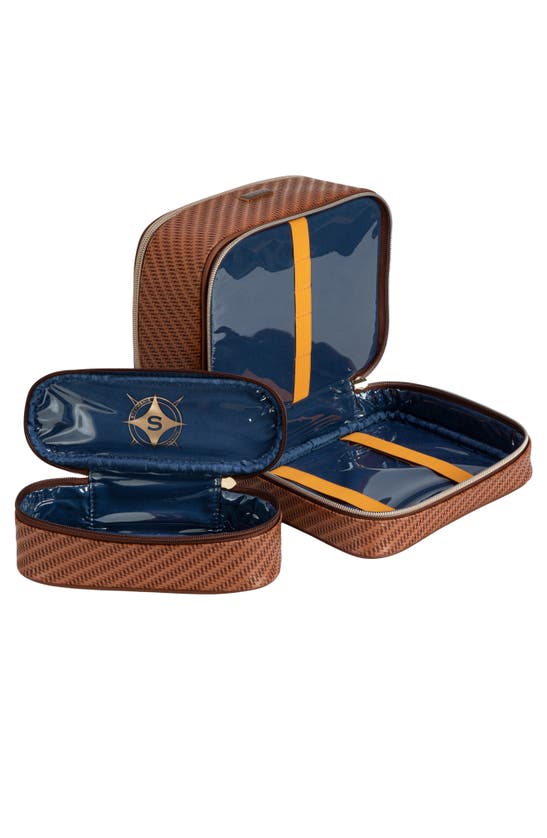 STEPHANIE JOHNSON STEPHANIE JOHNSON ROSEWOOD COGNAC JENNY TRAIN COSMETICS CASE