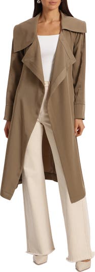 Drapey trench coat petite best sale