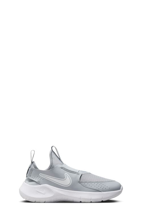 Shop Nike Flex Runner 3 Slip-on Shoe In Wolf Grey/white