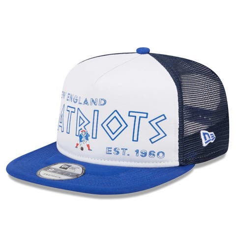 New Era Men's New Era White/Blue Detroit Lions Banger 9FIFTY Trucker  Snapback Hat