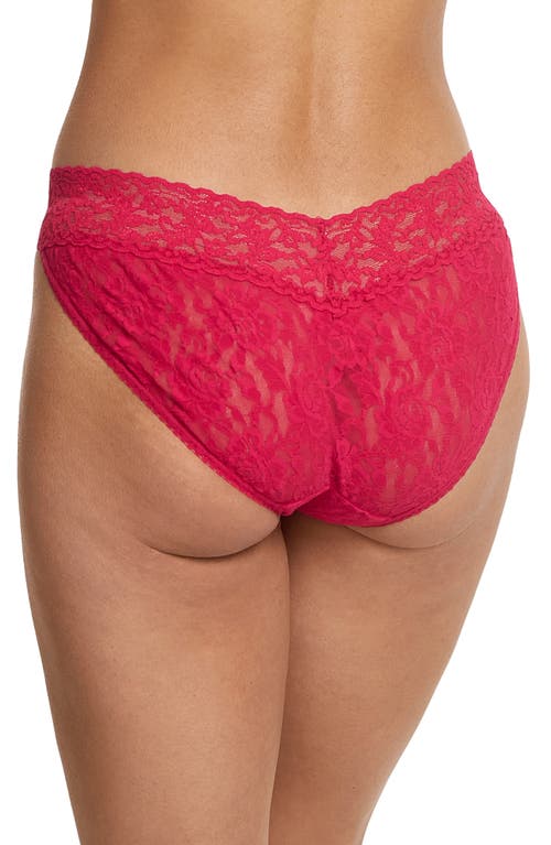 Hanky Panky Signature Lace Original Rise Thong In Beet Juice Red