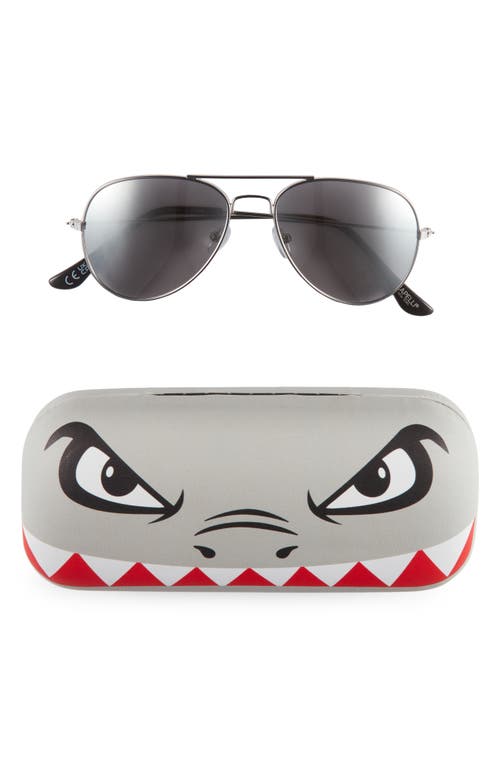 Capelli New York Kids' Cool Shark Sunglasses & Case in Grey Combo at Nordstrom