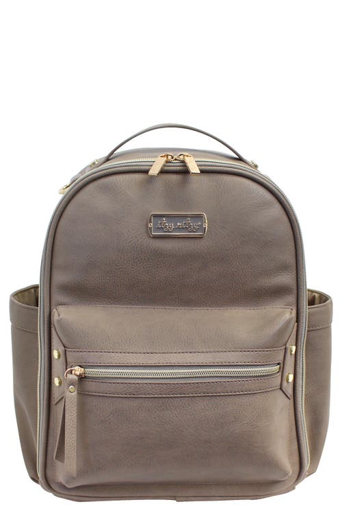 Itzy Ritzy Faux Leather Mini Diaper Backpack in Taupe at Nordstrom