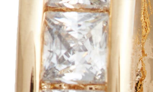 Child Of Wild Bronte Cubic Zirconia Huggie Hoop Earrings In Gold