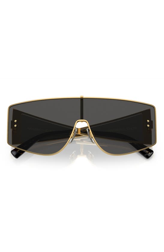 Shop Dolce & Gabbana Shield Sunglasses In Gold