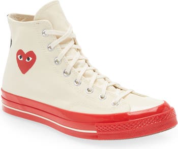 Sociedad Sí misma Dios Comme des Garçons PLAY x Converse Chuck Taylor® Hidden Heart Red Sole High  Top Sneaker (Men) | Nordstrom
