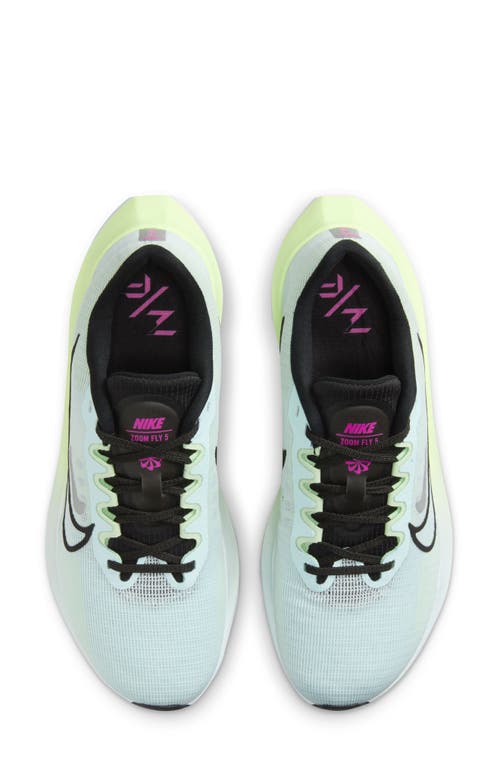 Shop Nike Zoom Fly 5 Running Shoe In Glacier Blue/green/black