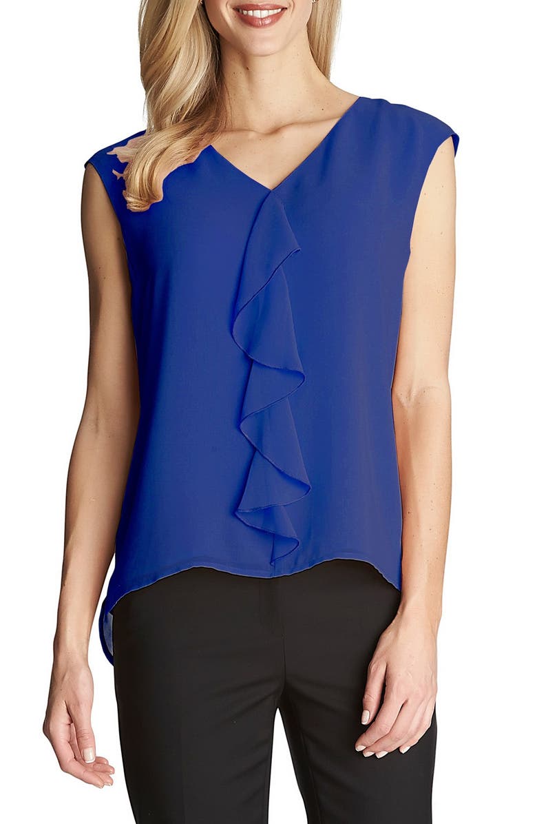CeCe by Cynthia Steffe Ruffle Front Chiffon Blouse | Nordstrom