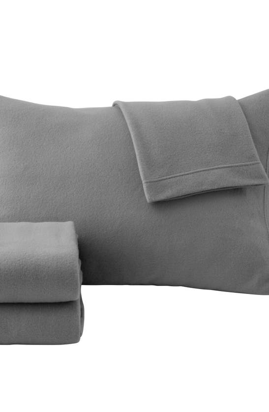 Woven & Weft Super Soft Extra Plush Fleece Sheet Set In Paloma Grey