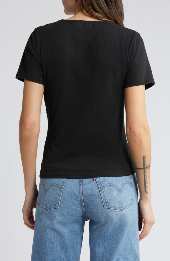 Shop Nation Ltd Caprice Twist T-shirt In Jet Black