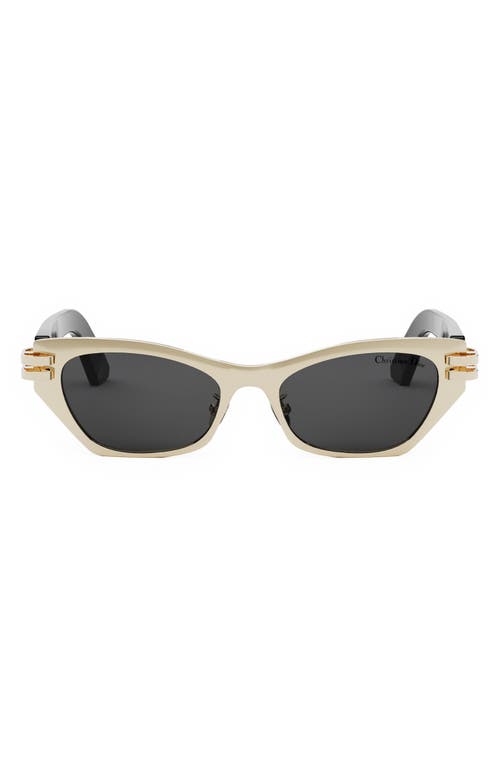 Shop Dior C B3u 58mm Butterfly Sunglasses In Shiny Gold Dh/smoke