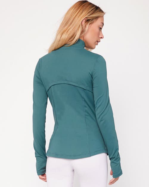 Shop Rebody Active Gen Xyz Zip Up Cloudlux Track Jacket In Mediterranea Green