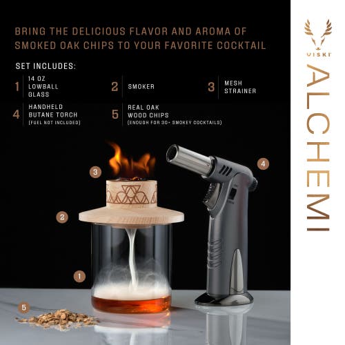 Viski Alchemi Single Serve Smoker Kit In Clear