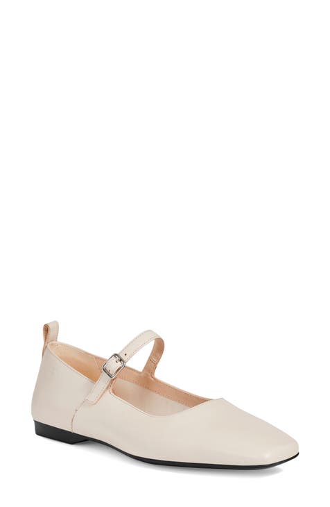 Women's Ivory Mary Jane Flats | Nordstrom