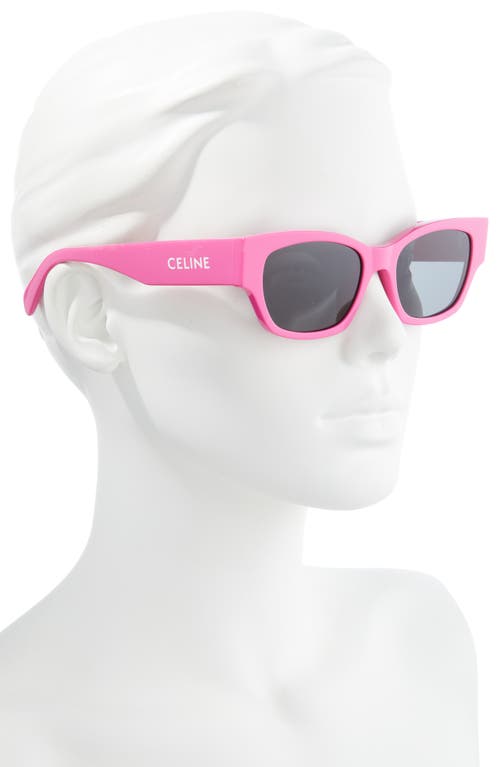 Shop Celine 54mm Cat Eye Sunglasses In Shiny Fuxia/smoke