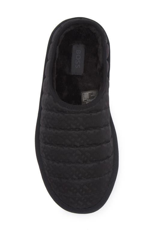Hugo Boss Boss Scuff Slipper In Black