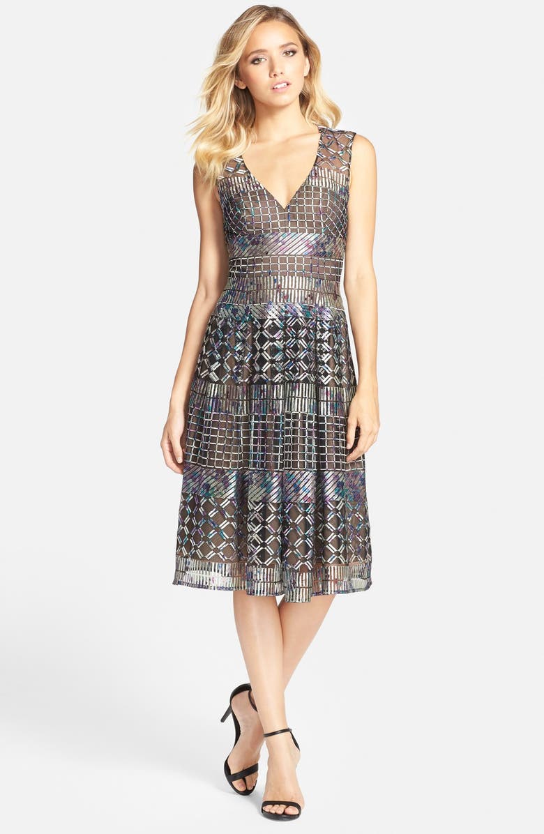 BCBGMAXAZRIA 'Jovita' Sleeveless Embroidered Dress | Nordstrom