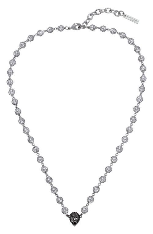 Kurt Geiger London Men's Pavé Ball Necklace in Crystal