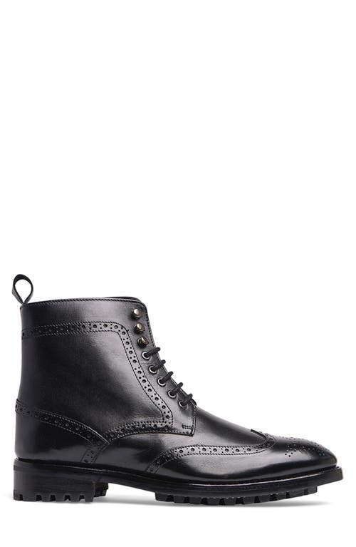 Anthony Veer Grant Wingtip Boots In Black
