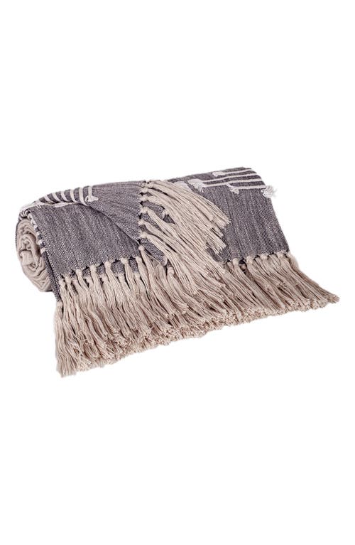 Parkland Collection Adonia Tasseled Throw Blanket In Multi Grey