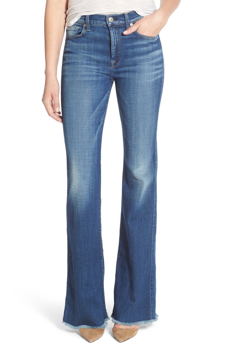 7 For All Mankind® 'Ginger' High Rise Raw Hem Flare Jeans (Athens ...