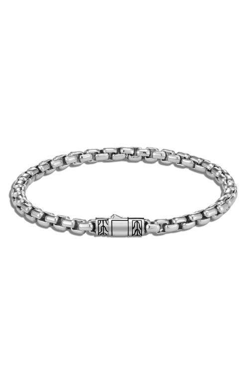 John Hardy Men's Classic Chain Box Chain Bracelet in Silver at Nordstrom, Size Medium