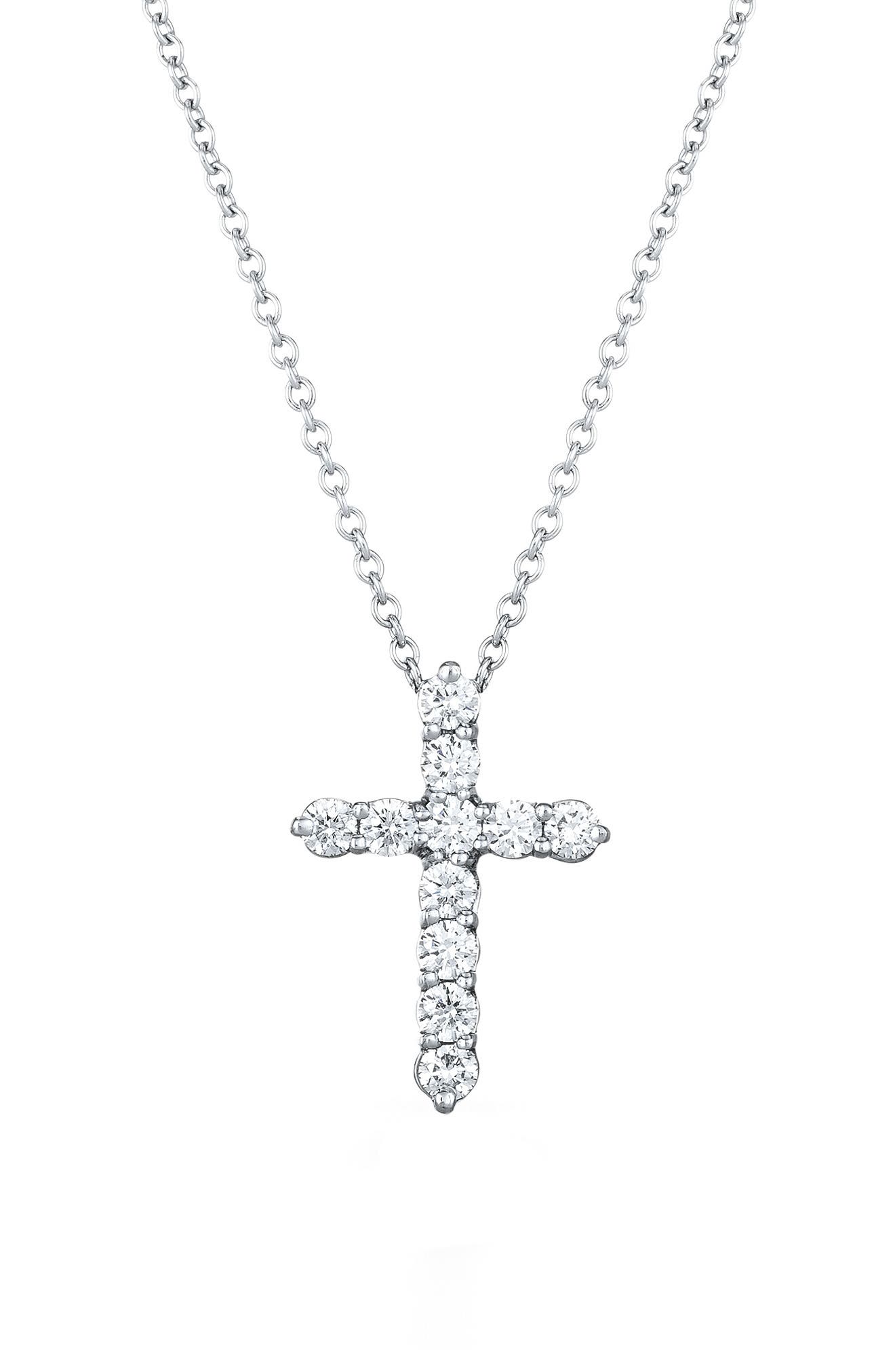 nordstrom diamond cross necklace