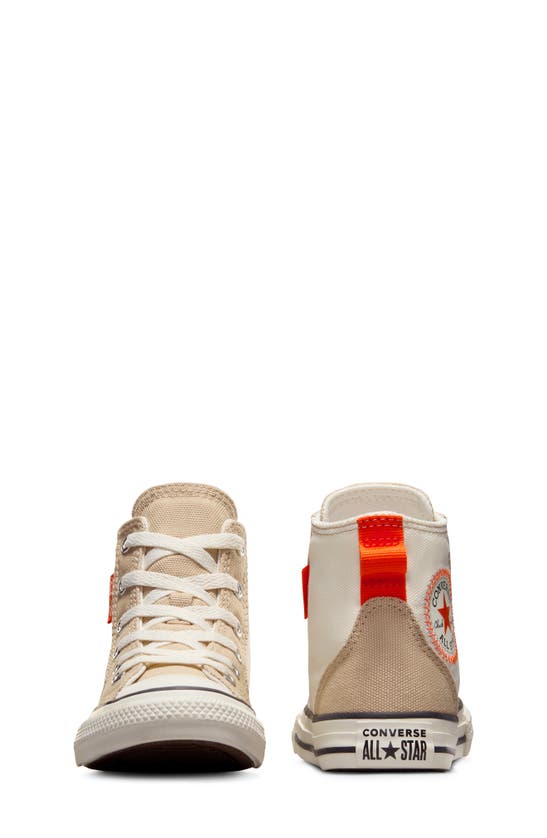 Shop Converse Kids' Chuck Taylor® All Star® Lift High Top Sneaker In Granola/ Orange/ Egret