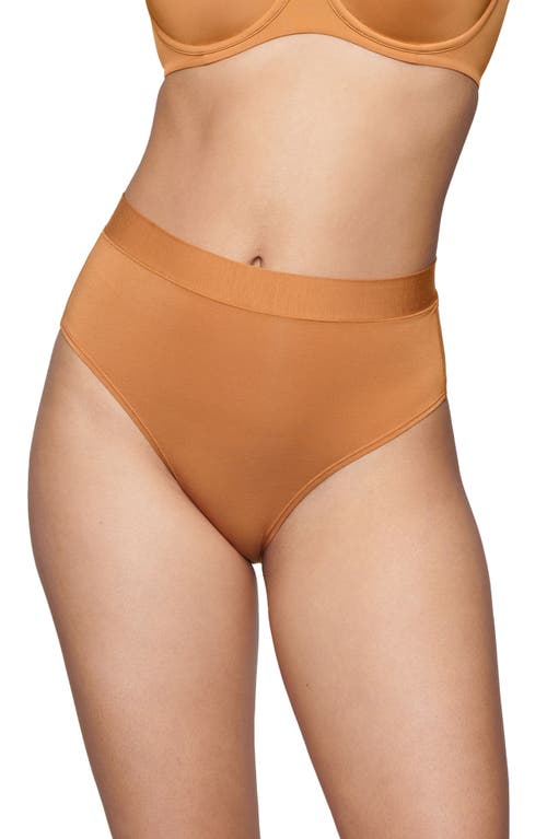 Shop Cuup The Highwaist High Cut Modal Briefs In Caramel