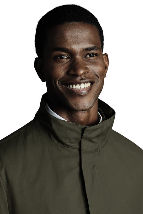 Shop Charles Tyrwhitt 3 In 1 Rain Jacket With Detachable Vest In Olive Green