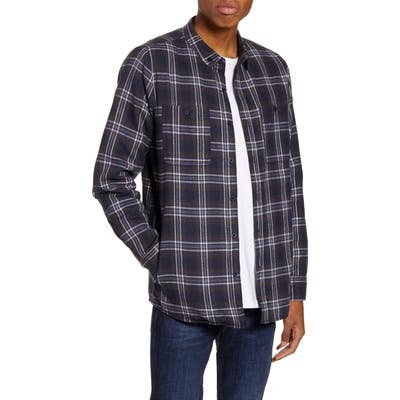 Banks Journal Momentum Plaid Button-Down Flannel Shirt Jacket, Blue