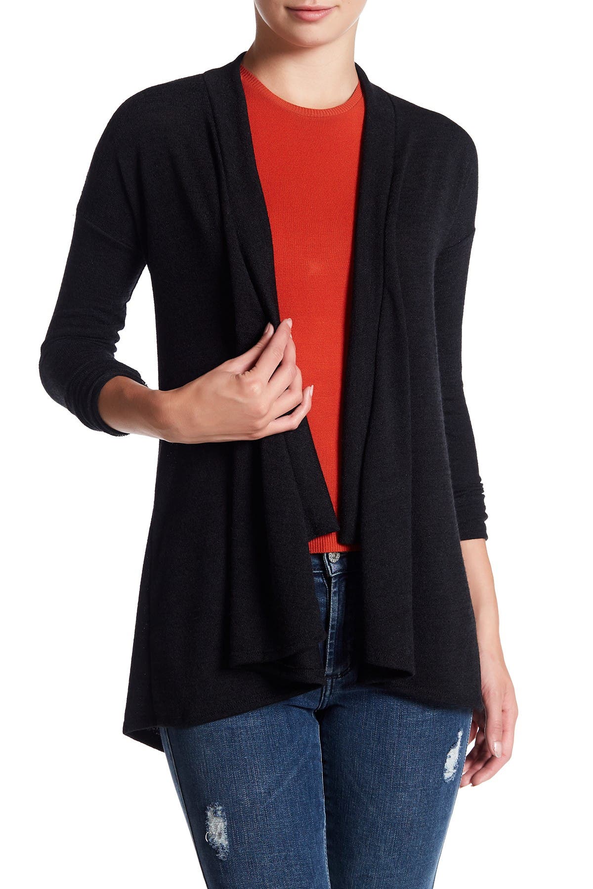 dolman sleeve open front cardigan