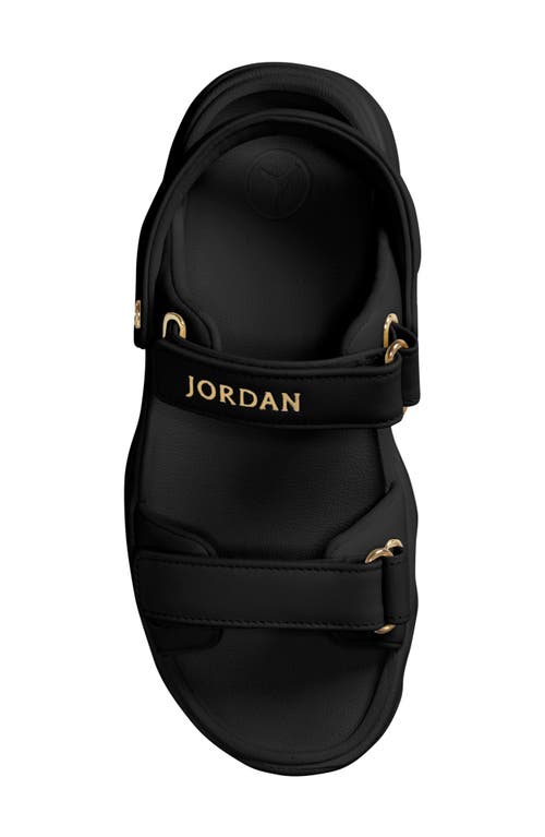 Shop Jordan Deja Sandal In Black/metallic Gold