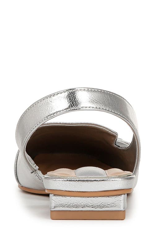 Shop Franco Sarto Teagan Slingback Half D'orsay Flat In Silver