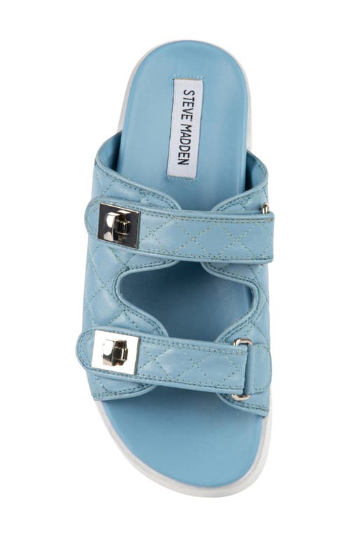 Steve Madden Schmona Slide Sandal In Blue Leather