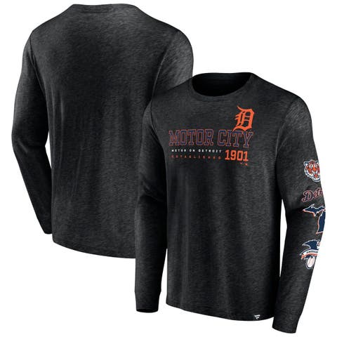 Detroit Tigers 47 Brand Women's Courtside Navy Long Sleeve Shirt