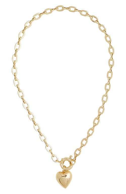 Beagan Heart Pendant Necklace in Gold